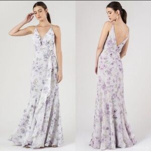 JENNY YOO Painted Floral Bridesmaid Dress